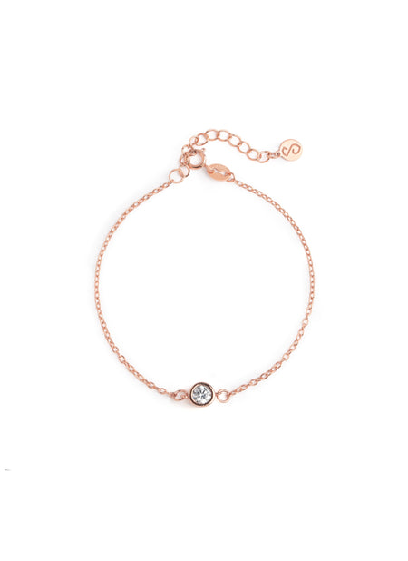 Pulsera Spark Plata Baño Oro Rosa
