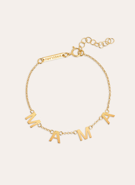 Mama Letters Gold Bracelet