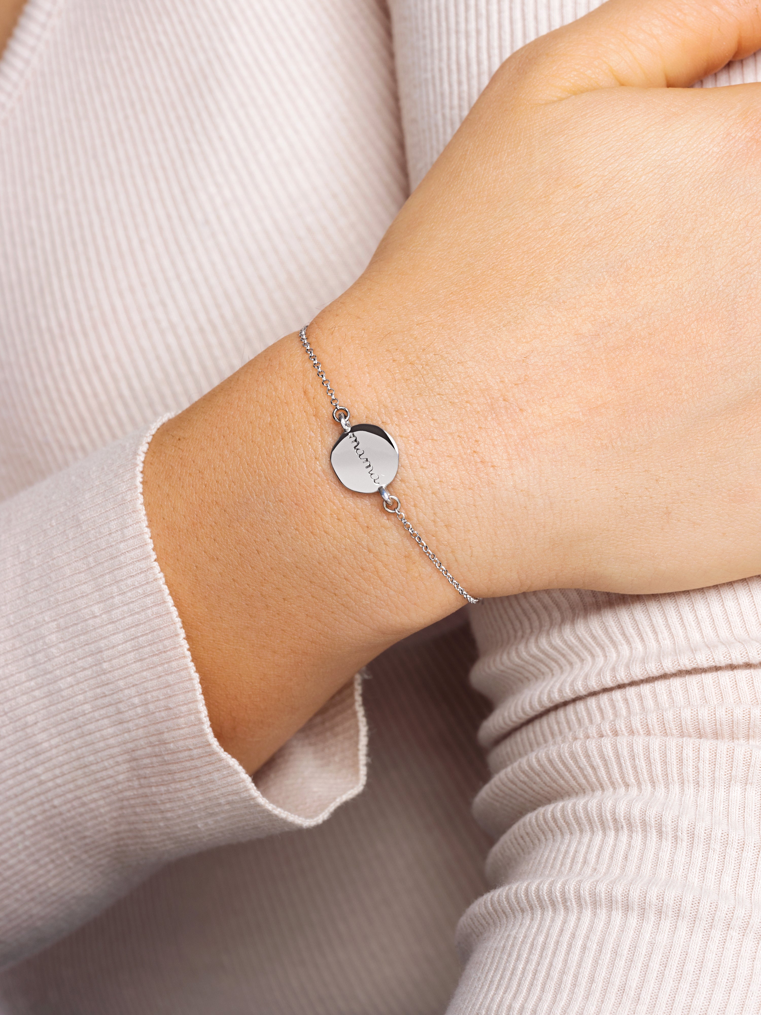 Pulsera Mamá Medallion Plata