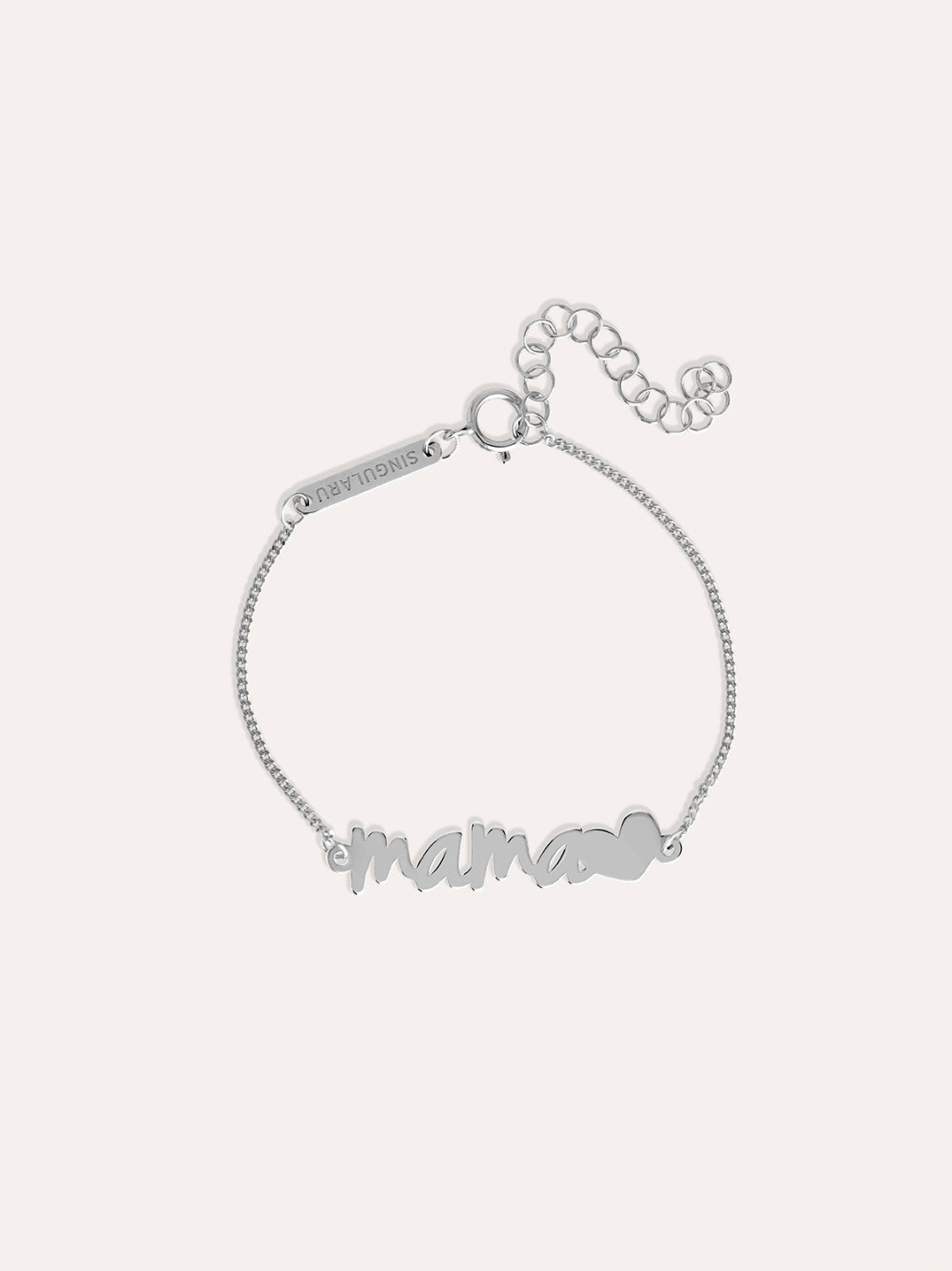 Mama Heart Silver Bracelet