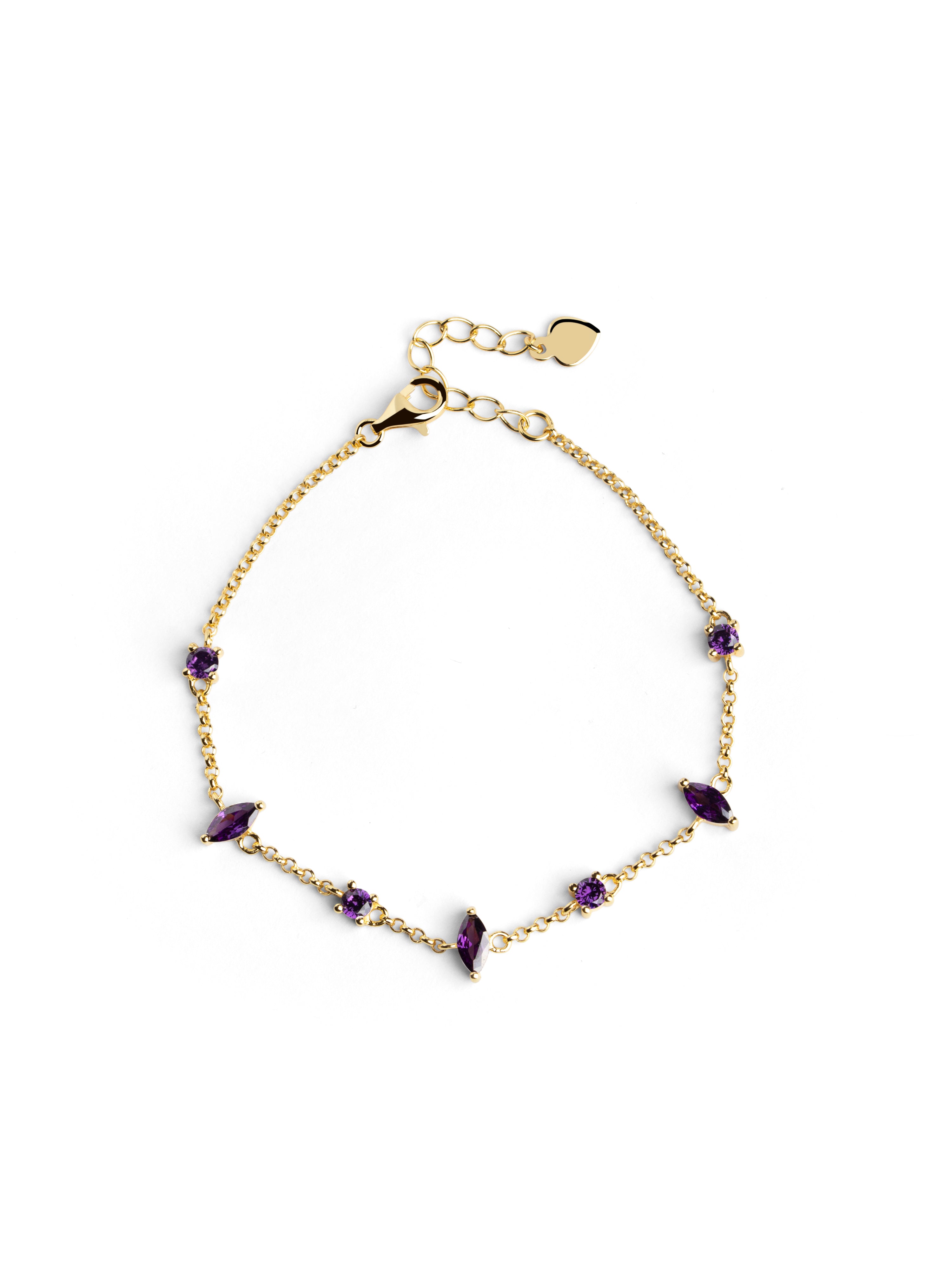 Marquise Sparks Lavender Gold Bracelet