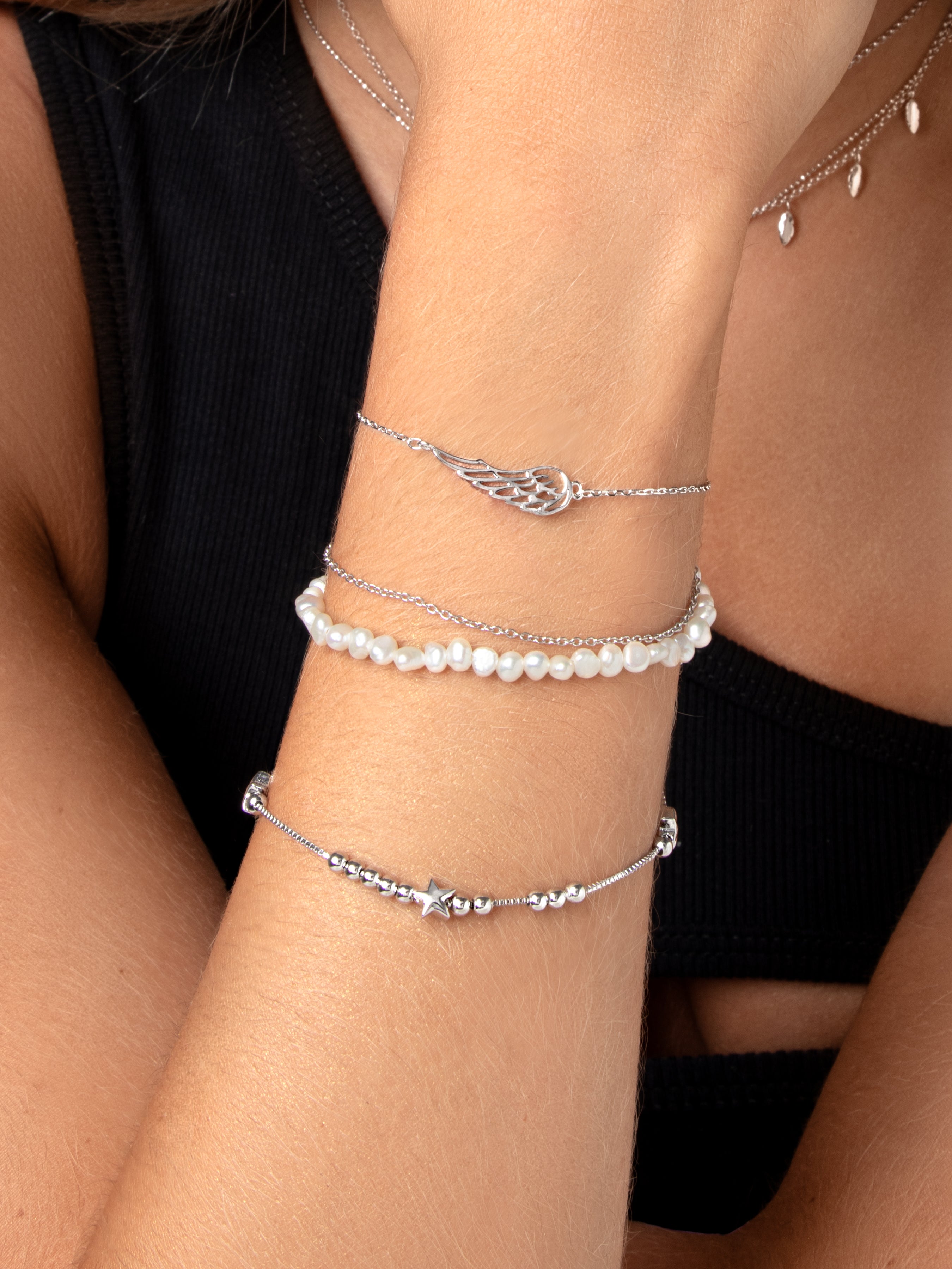 Pulsera Dove Plata Puesta
