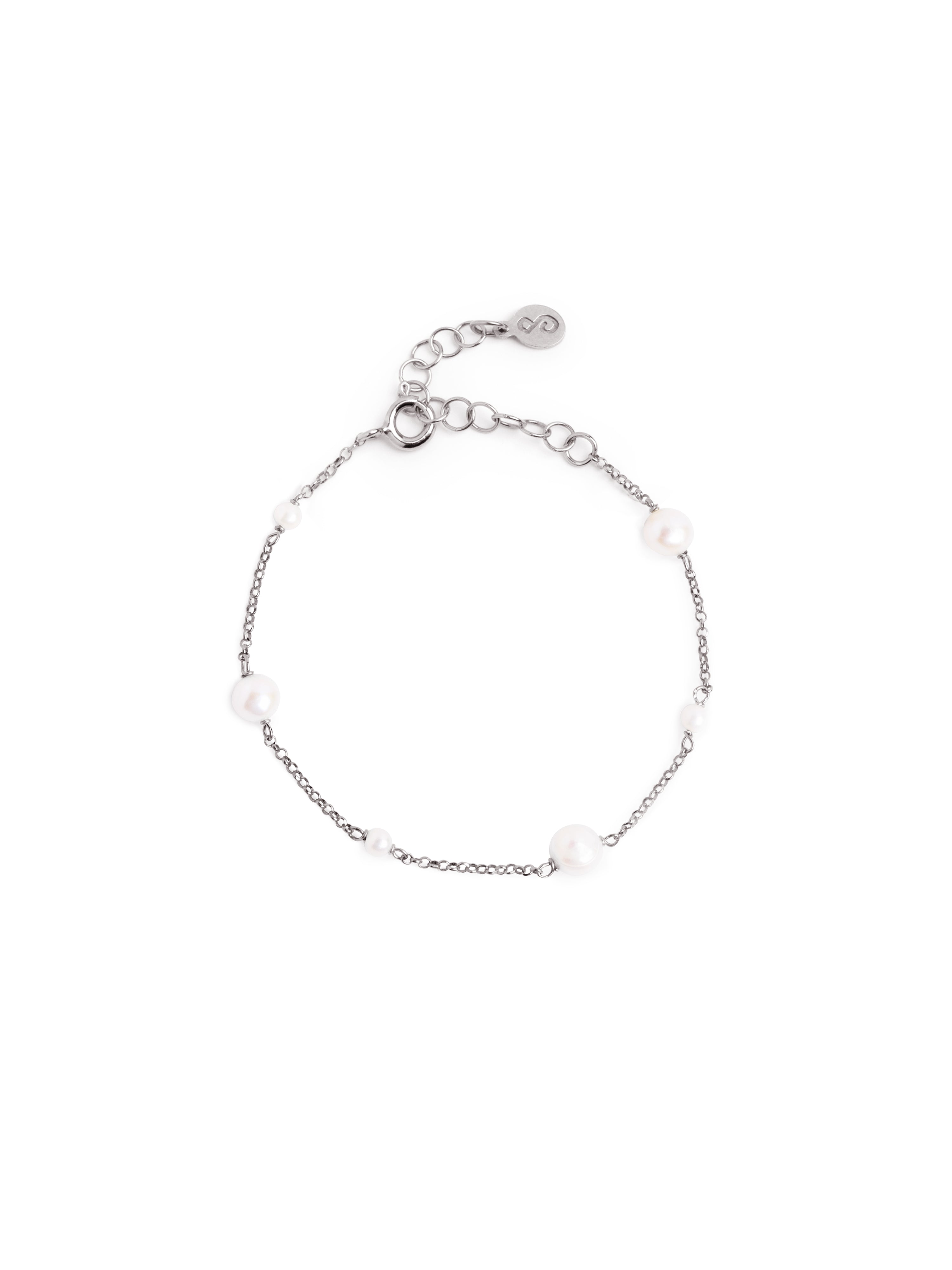 Pearl & Pearls Silver Bracelet