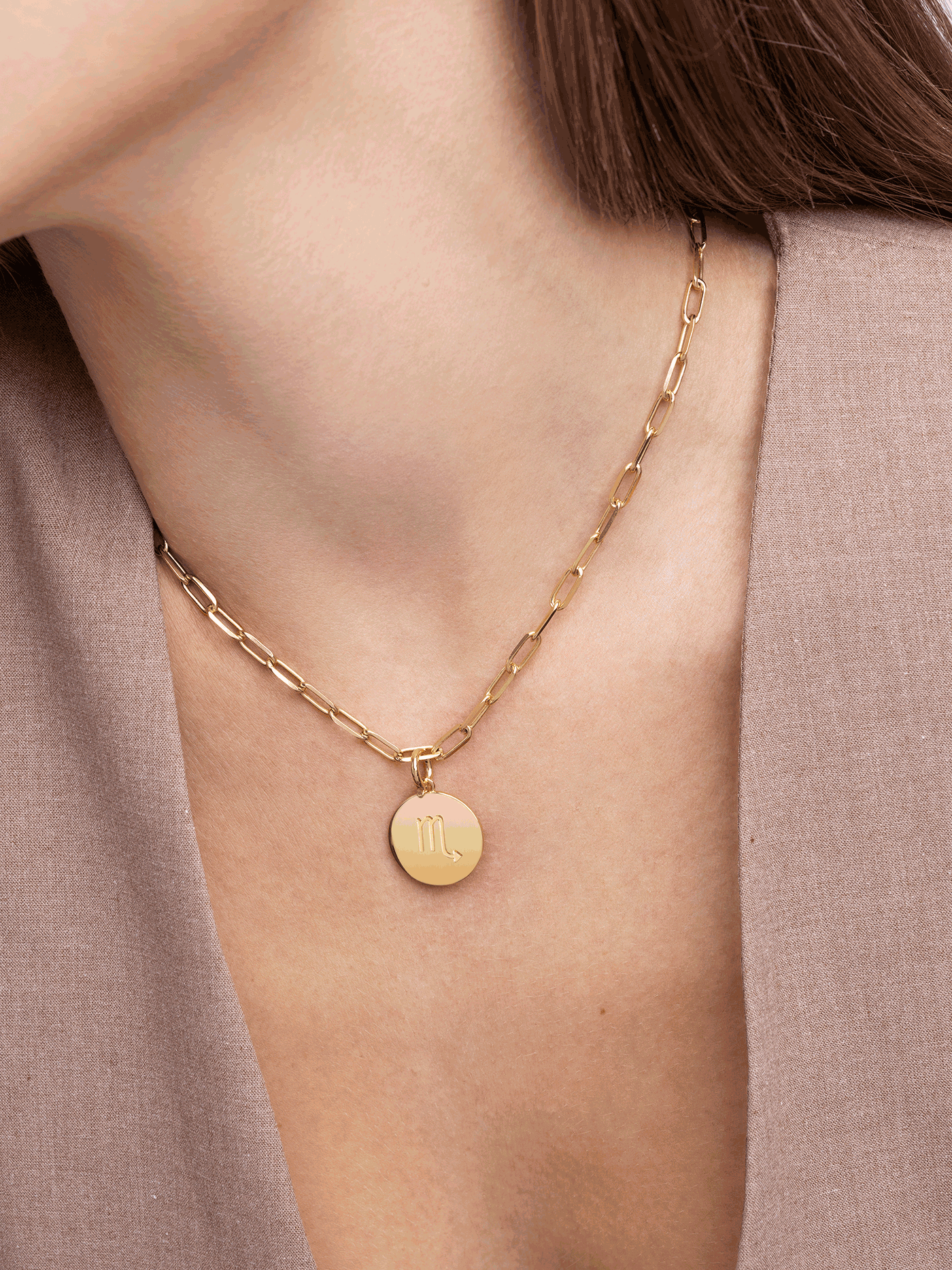  Zodiac Medallion Gold Charm