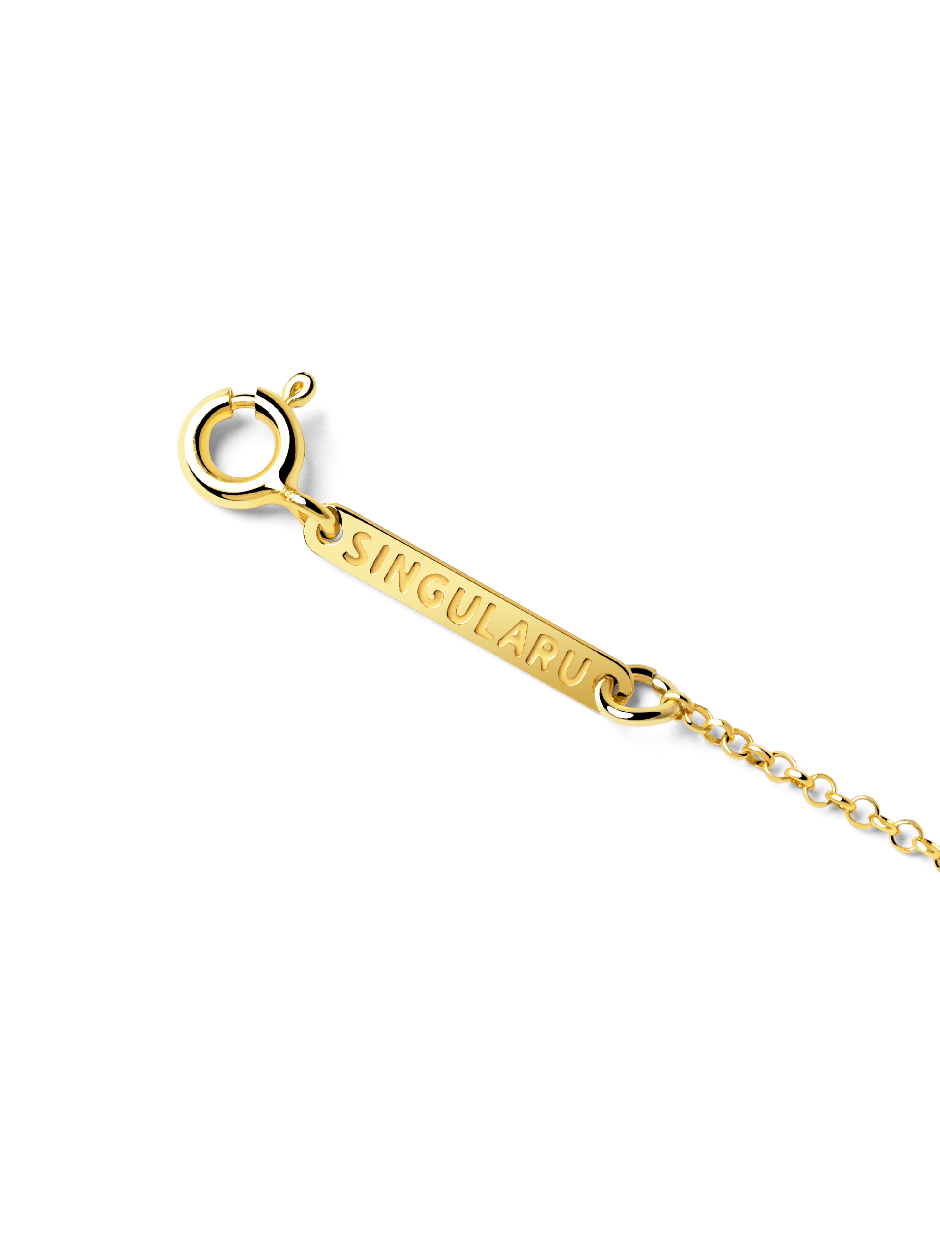 Stamp Letter Personalized Gold Necklace