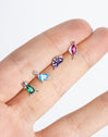 Dino T Rex Green Silver Single Earring