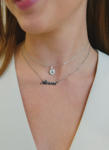 Carrie Personalized Silver Necklace