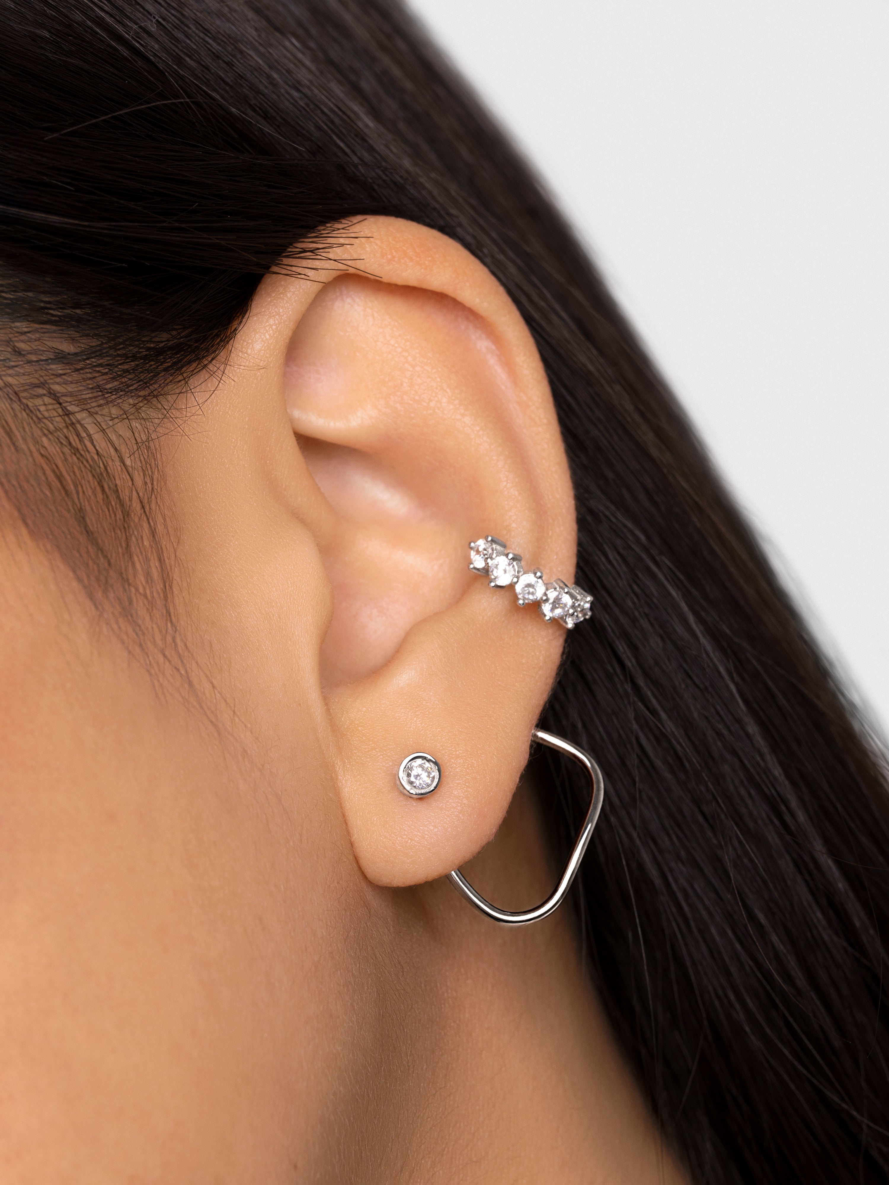 Sarah Silver Single Earring