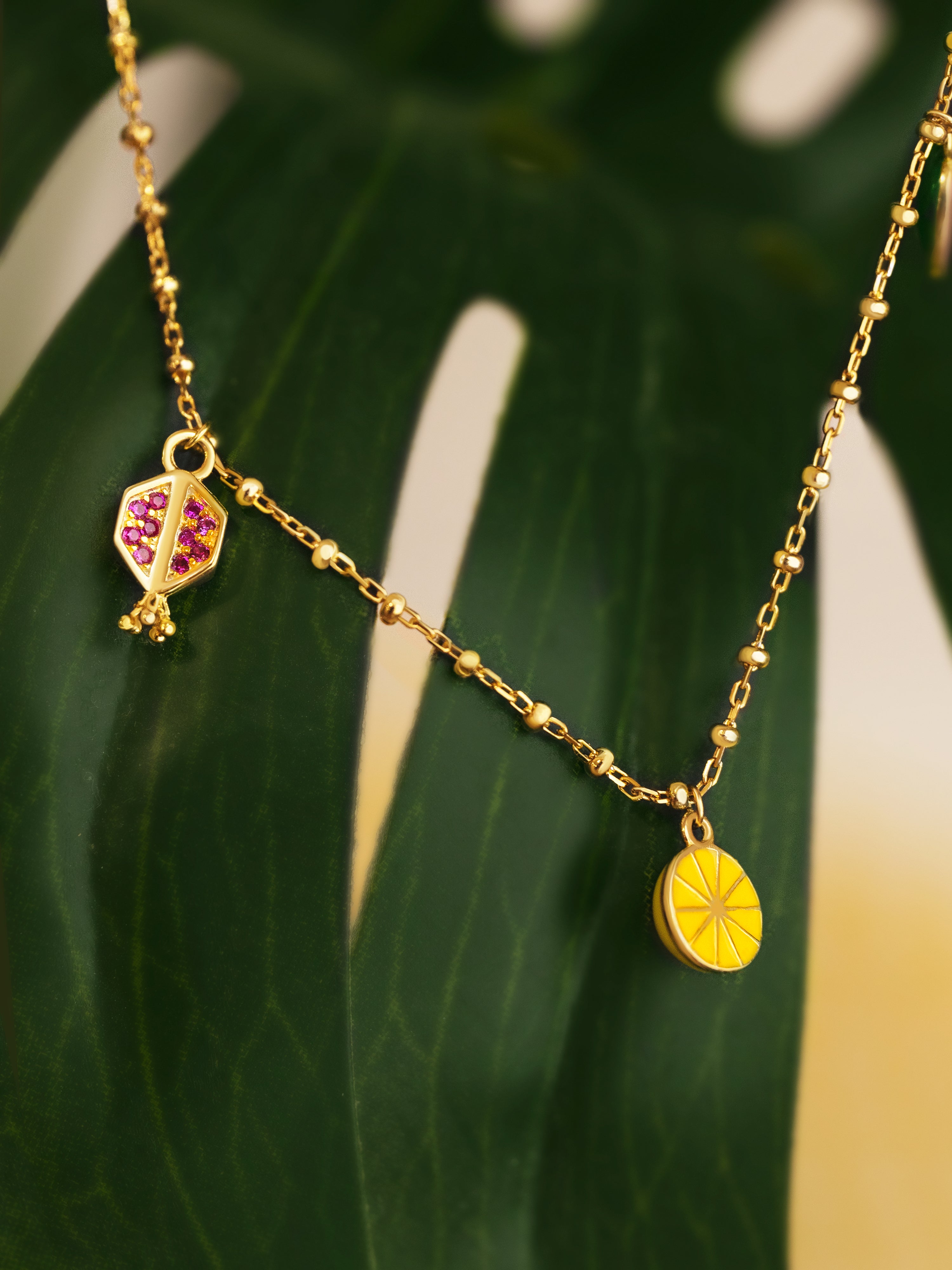 Tropical Picnic Gold Necklace