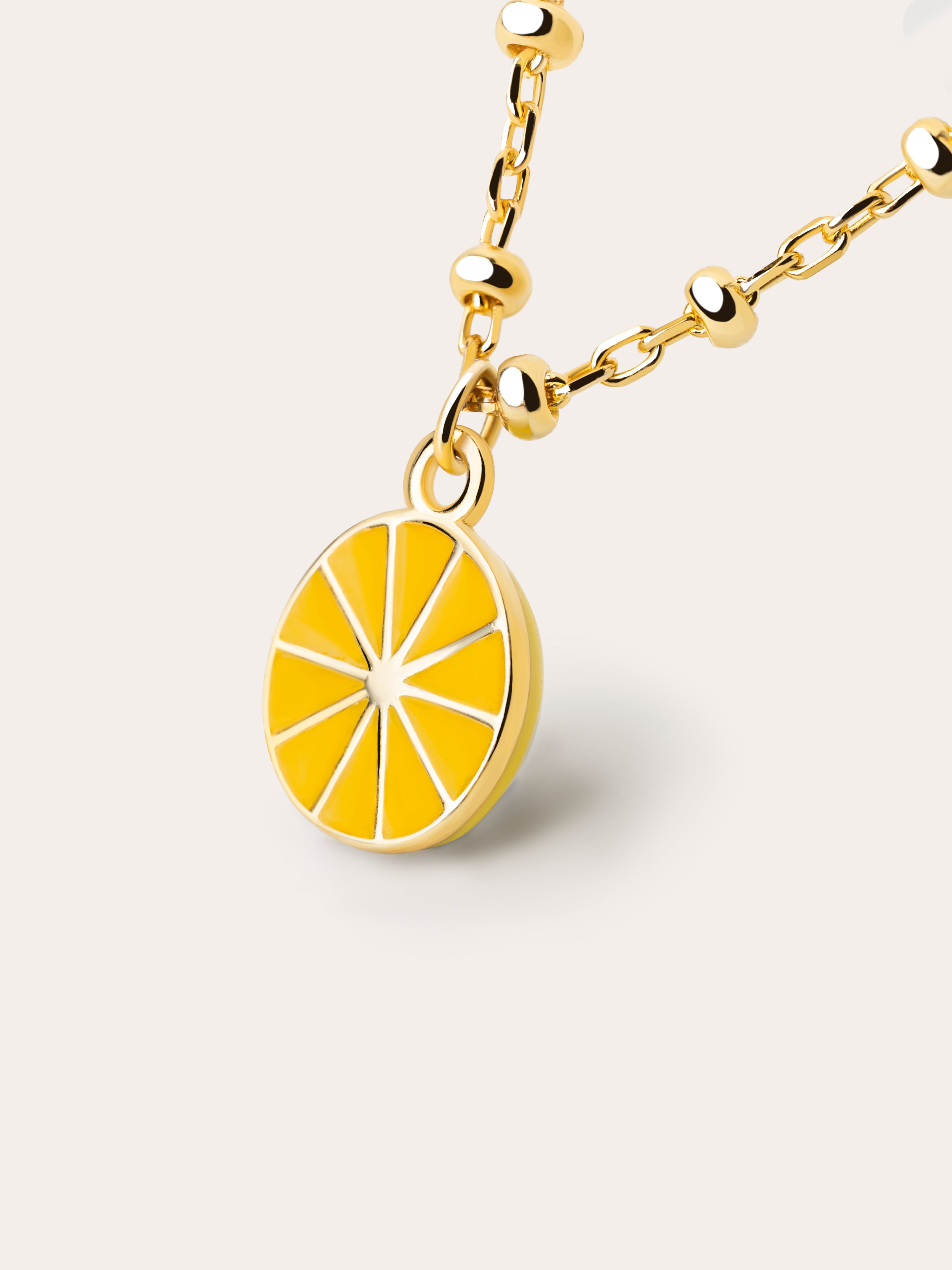 Collar Tropical Picnic Oro - Naranja
